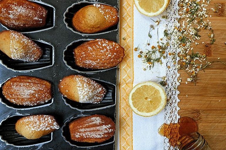 Lemon Honey Madeleines
