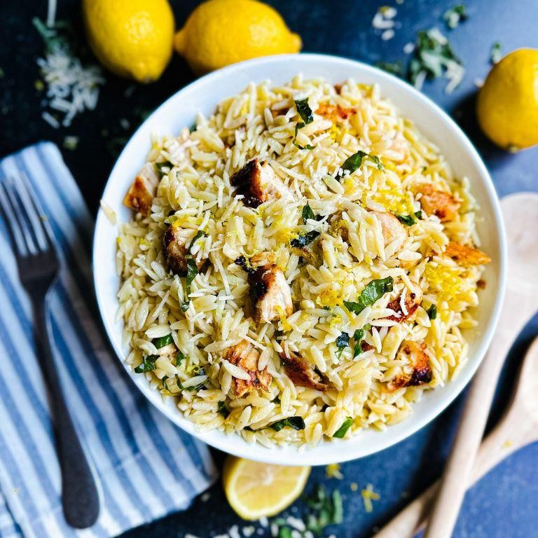 Lemon Orzo with Basil and Parmesan