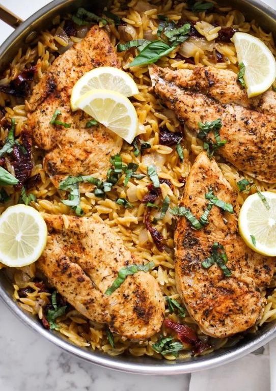 Lemon Orzo with Sun-Dried Tomatoes