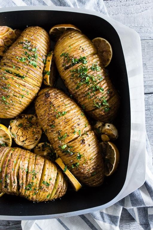 Lemon Pepper Hasselback Potatoes