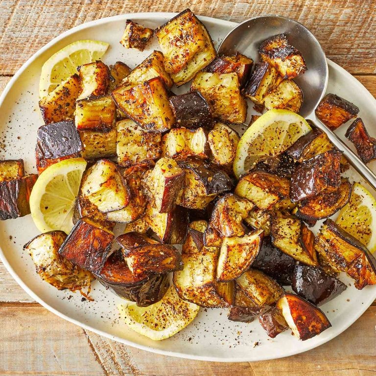 Lemon Pepper Sauteed Eggplant with Fresh Herbs