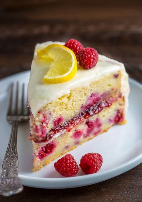 Lemon Raspberry Layer Cake