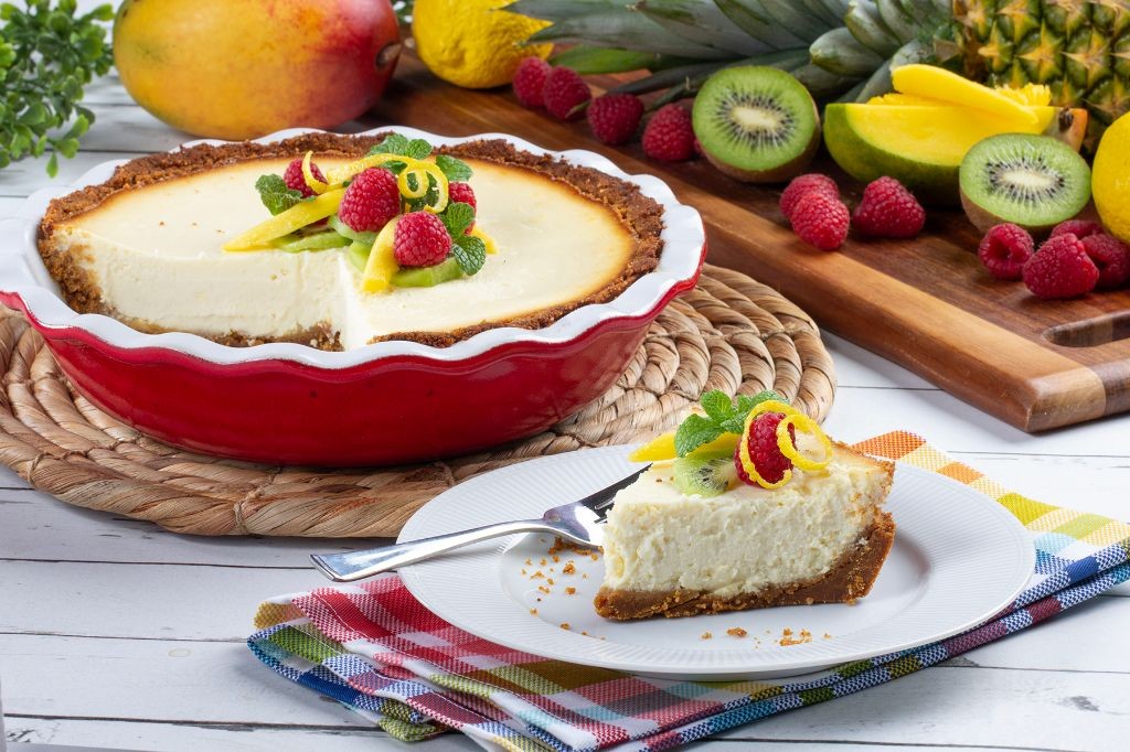Lemon Ricotta Cheesecake with Graham Cracker Crust