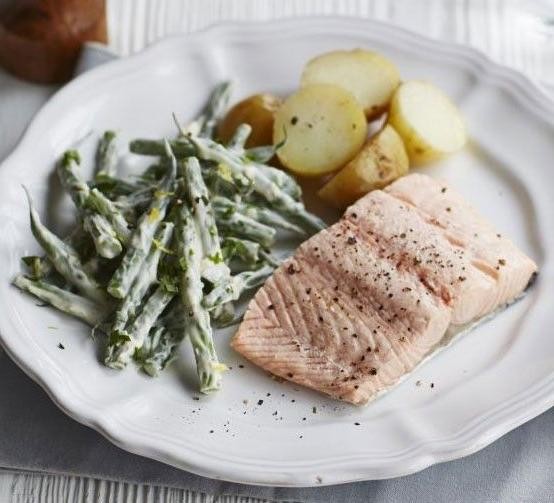 Lemon Tarragon Poached Salmon