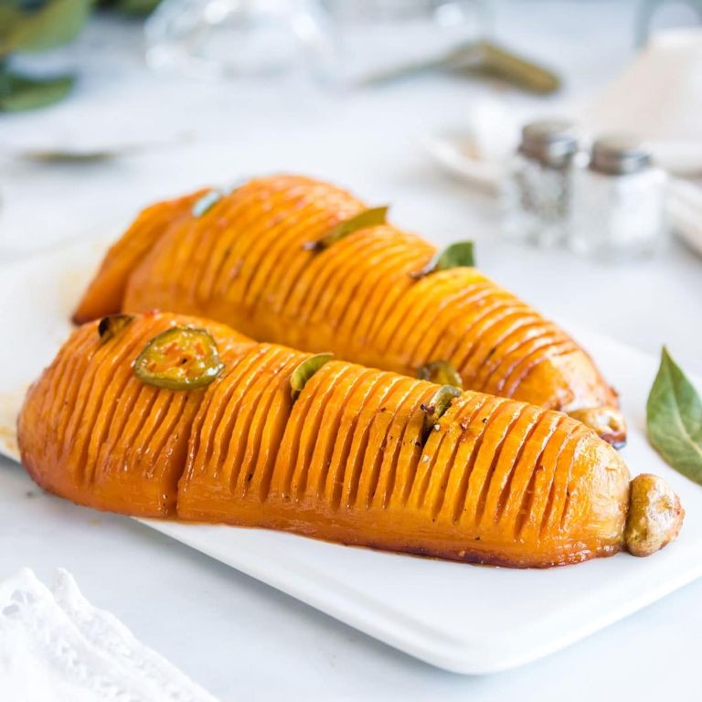 Lemon Zest Hasselback Butternut Squash
