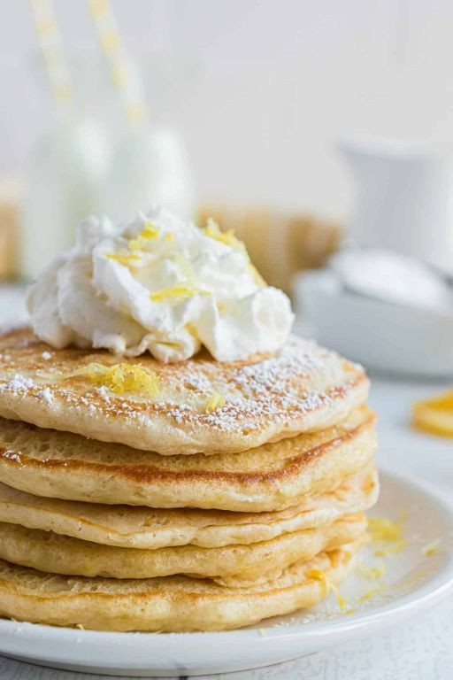 Lemon Zest Sweet Cream Pancakes