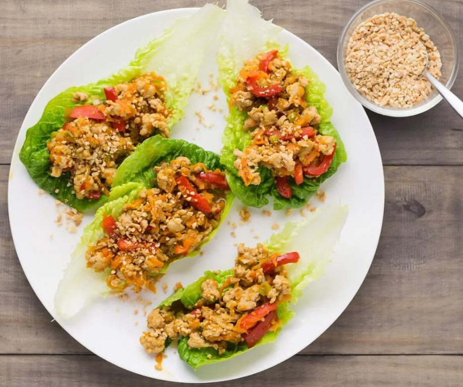 Lemongrass Chicken Lettuce Wraps