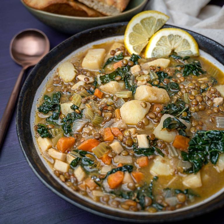 Lentil and Kale Soup with Lemon
