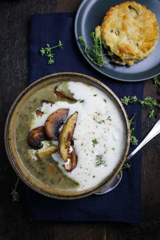 Lentil and Mushroom Soup with Thyme