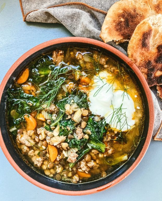 Lentil and Sausage Soup with Fennel