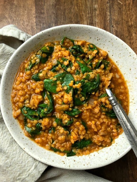 Lentil and Spinach High Protein Soup