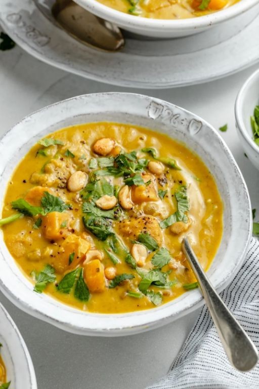 Lentil and Squash Soup with Turmeric