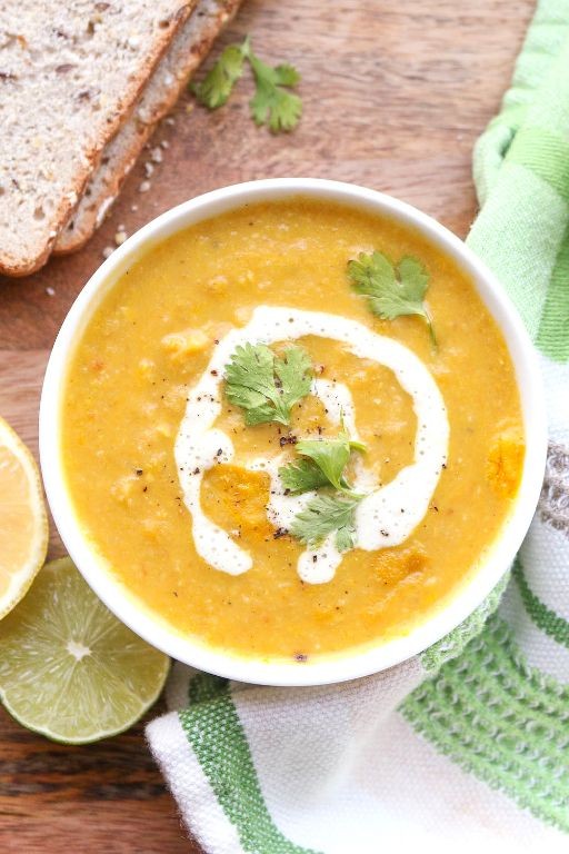 Lentil and Sweet Corn Soup with Lime