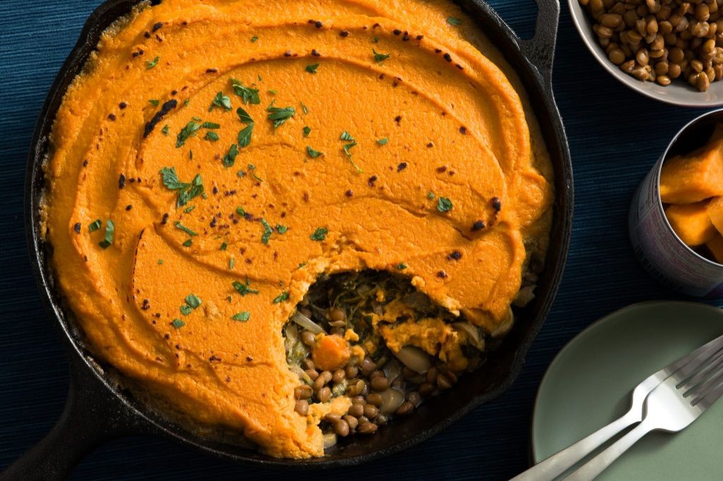 Lentil and Sweet Potato Casserole