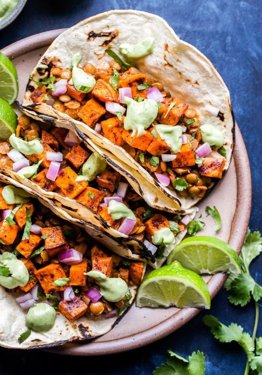 Lentil and Sweet Potato Tacos