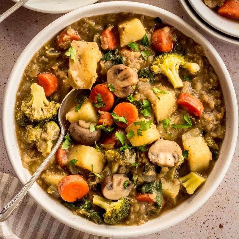 Lentil and vegetable breakfast stew