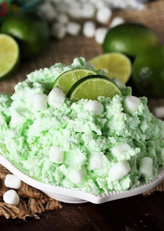 Lime Fluff Salad with Crushed Pineapple