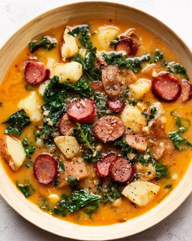 Link Sausage and Kale Soup