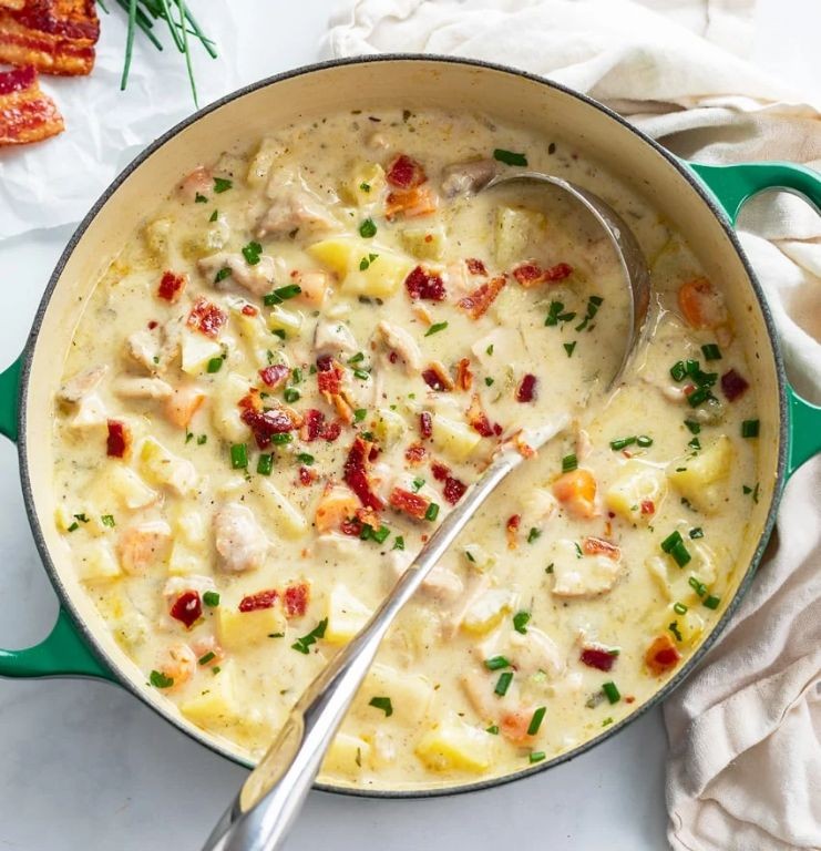 Loaded Creamy Chicken Potato Soup
