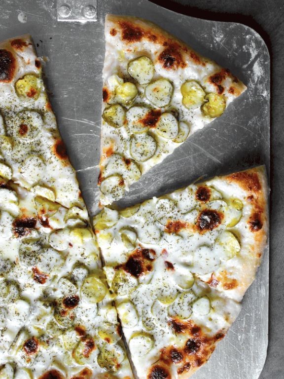 Loaded Dill Pickle Pizza with Ranch Drizzle