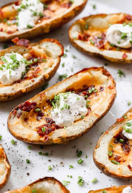 Loaded Potato Sliders with Sour Cream and Chives