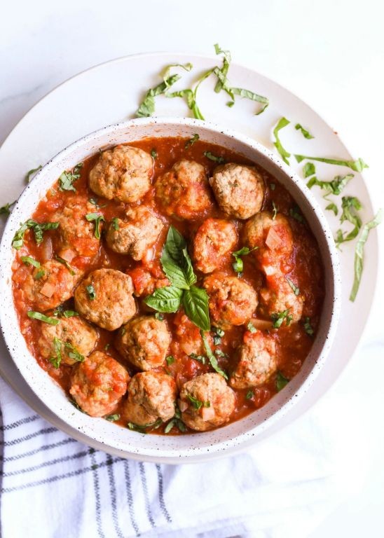 Low Carb Crockpot Meatballs in Marinara