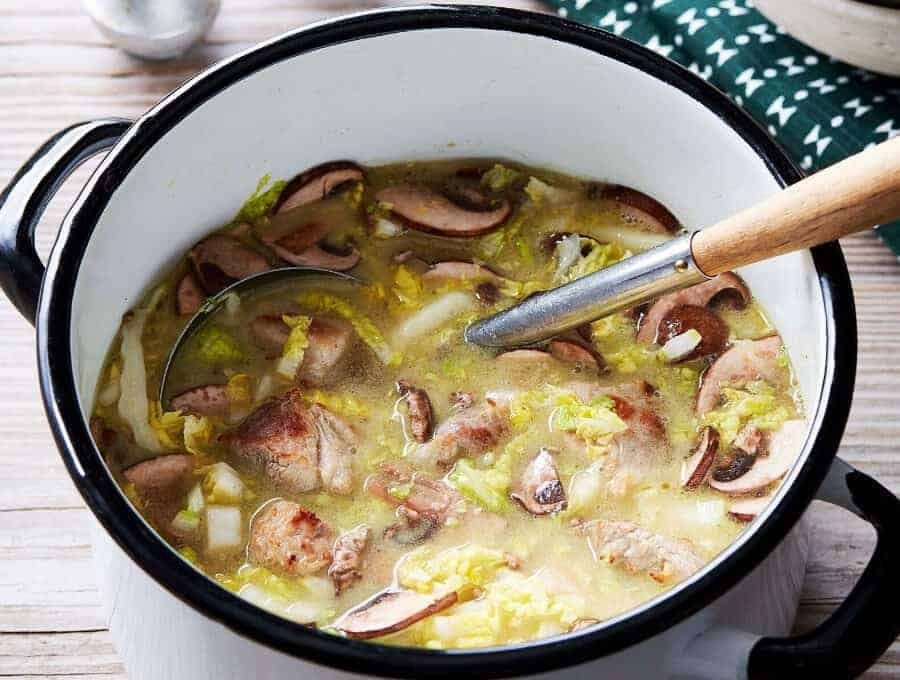 Low Carb Pork and Cabbage Soup