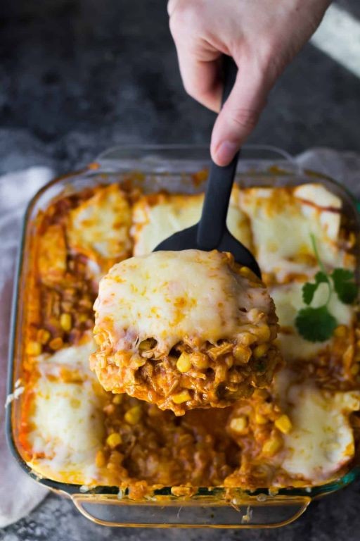 Low-Carb Cauliflower Enchilada Casserole