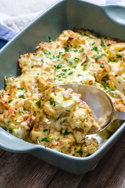 Low-Carb Crab and Cauliflower Bake