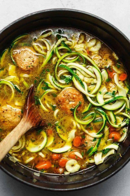 Low-Carb Zoodle Chicken Soup