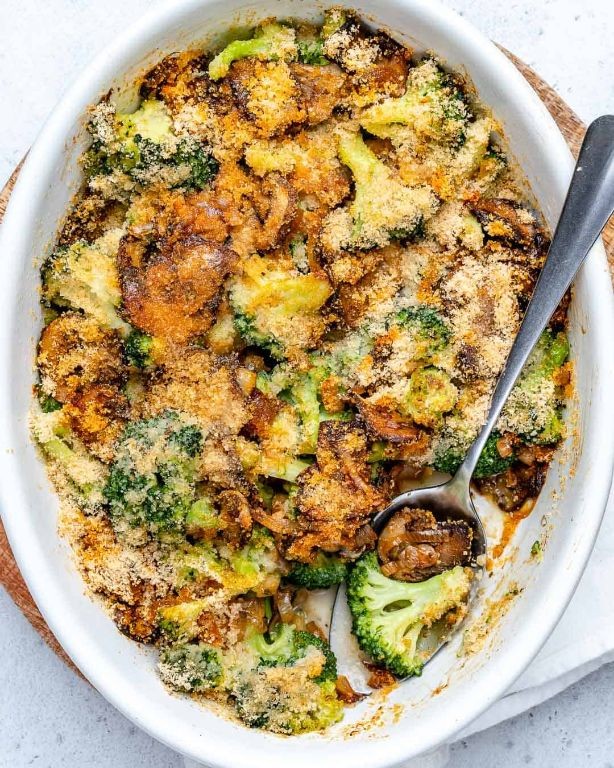 Lowfat Broccoli and Cheese Bake
