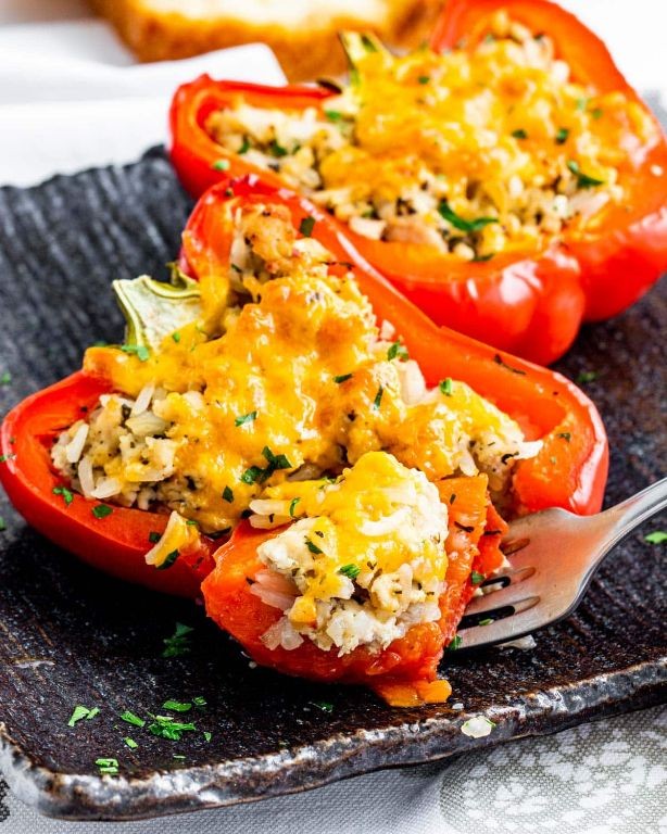 Lowfat Stuffed Bell Peppers
