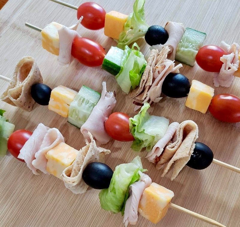 Lunch Meat and Veggie Skewers