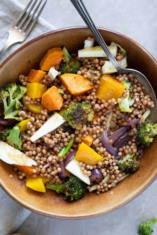 Maftoul (Hand-Rolled Couscous with Vegetables)