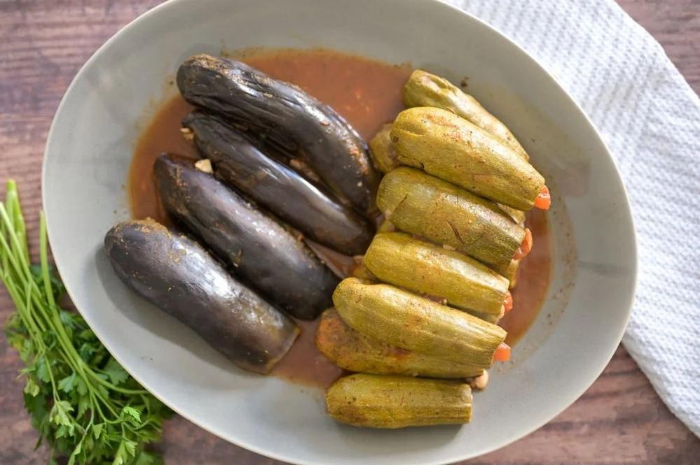 Mahshi (Stuffed Zucchini and Eggplants)