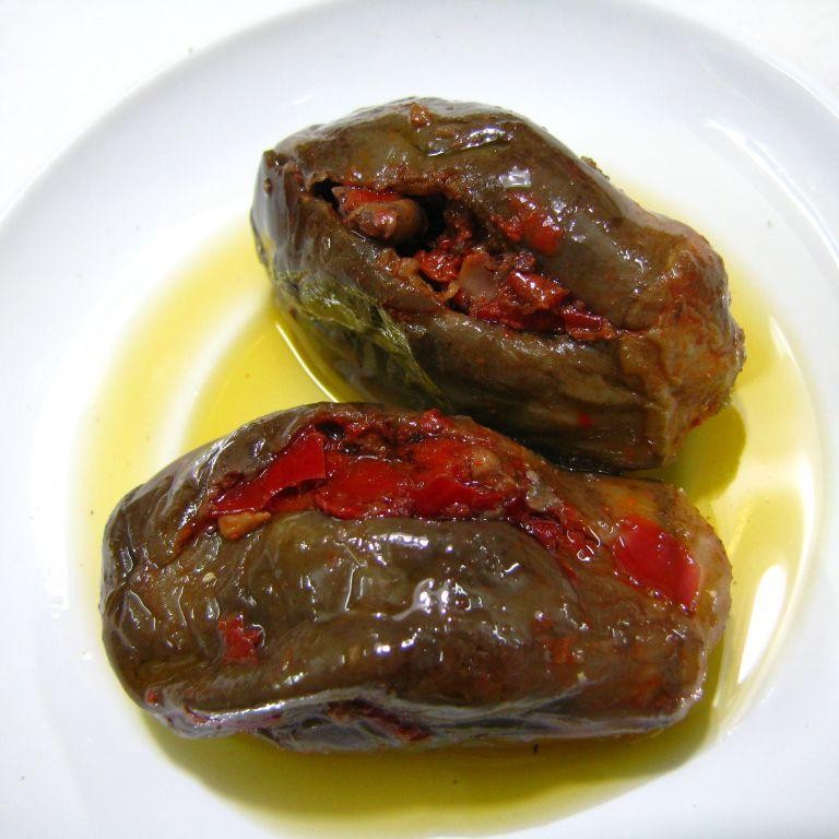 Makdous (Pickled Stuffed Eggplants)