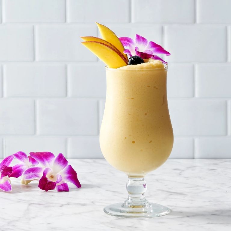Mango Coconut Rum Tiki Cocktail