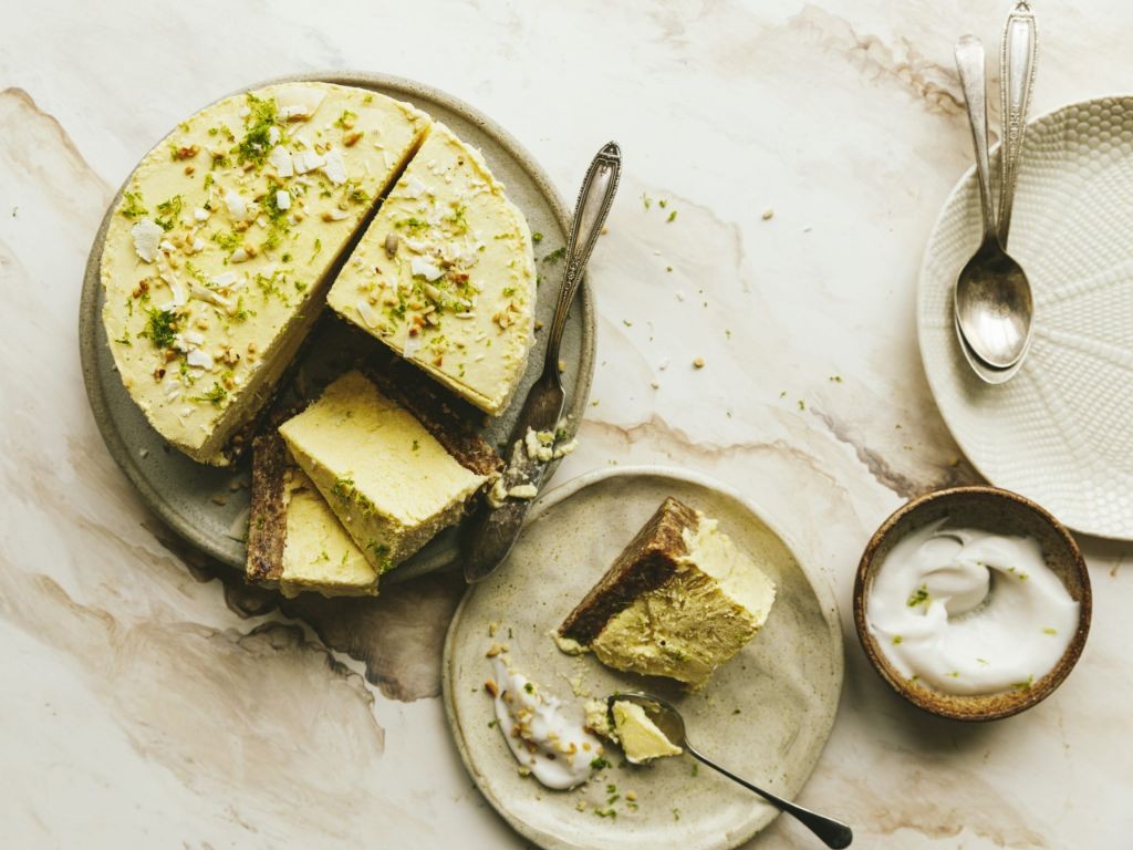 Mango Coconut Tofu Cheesecake