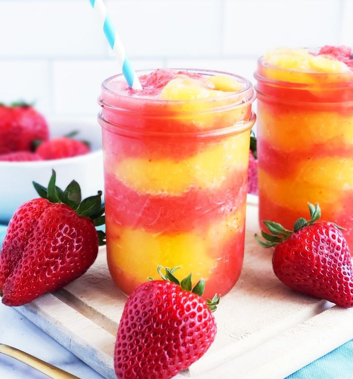 Mango Strawberry Slushie