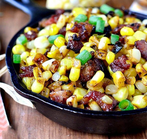 Maple Bourbon Glazed Corn