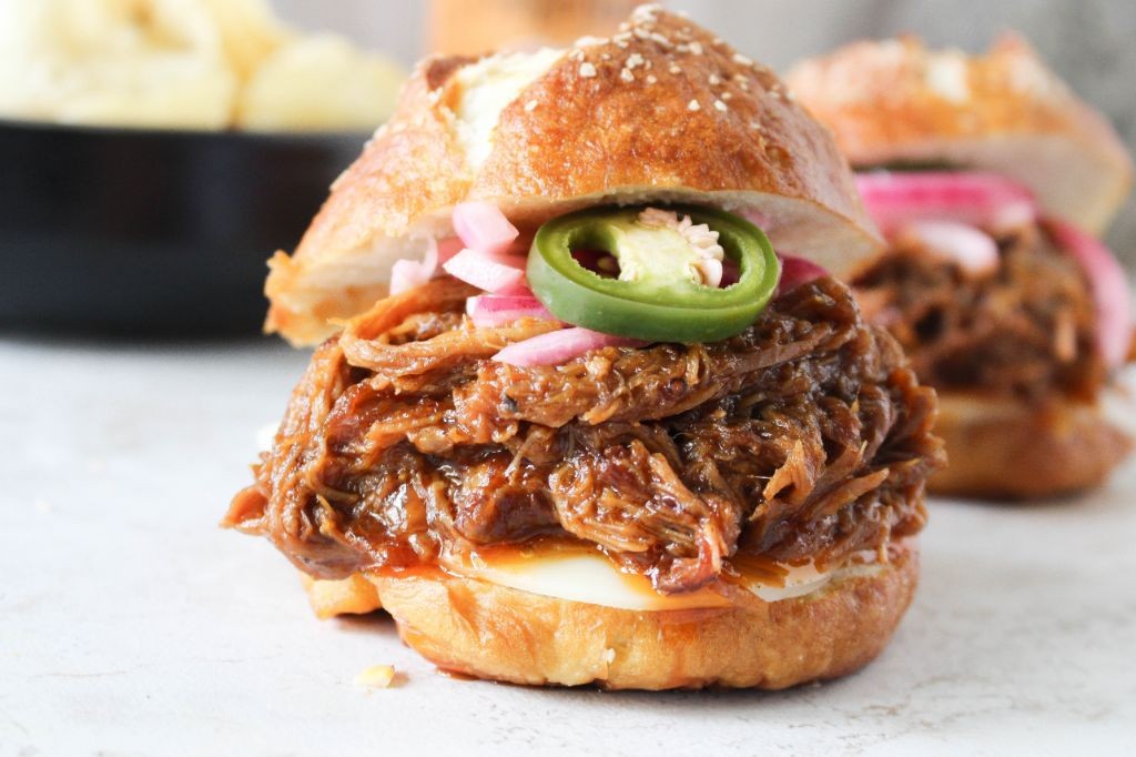 Maple Bourbon Pulled Pork Sandwich