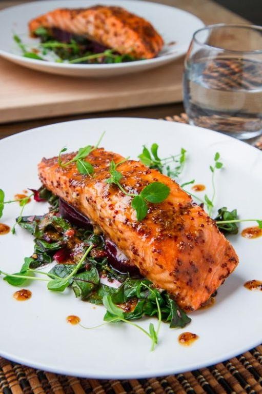 Maple Dijon Baked Salmon