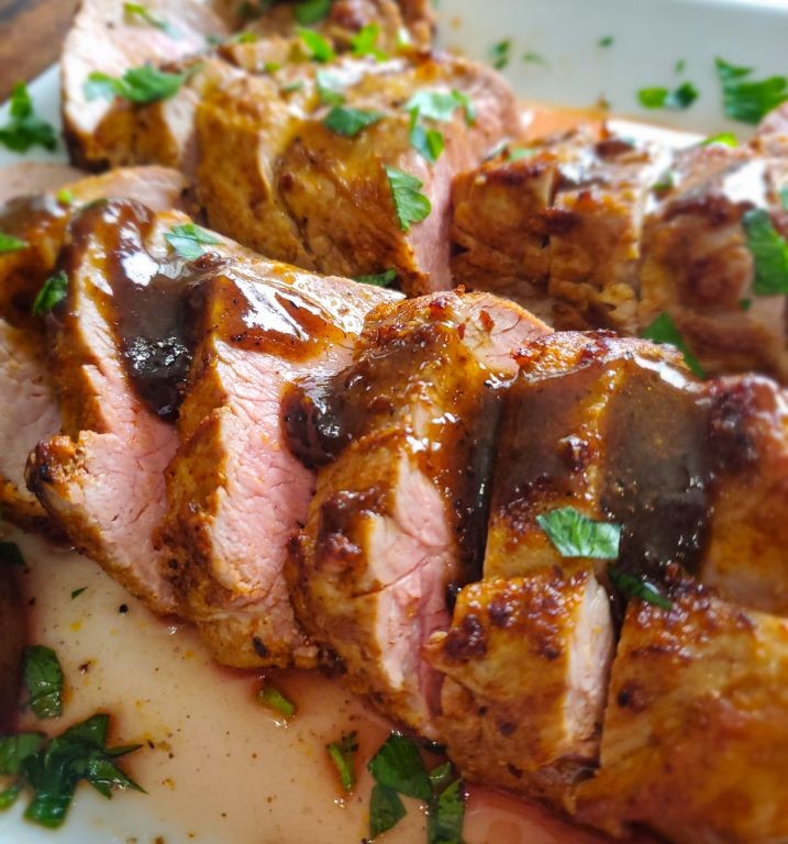 Maple Dijon Crusted Pork Loin