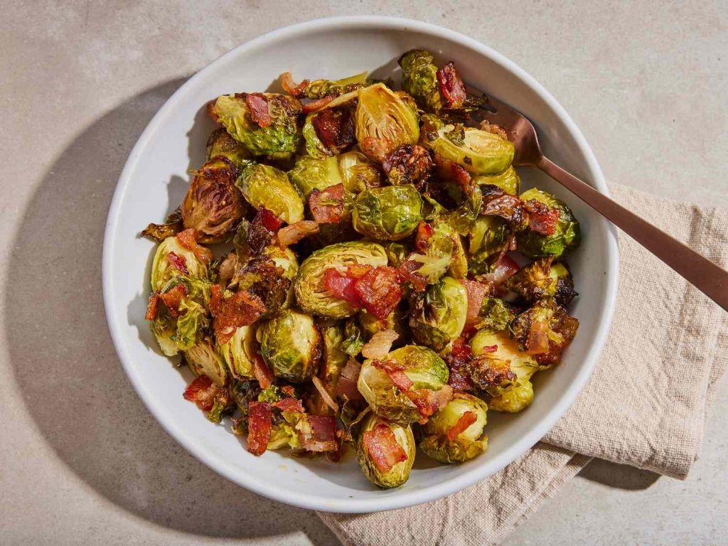 Maple Glazed Brussels Sprouts with Bacon