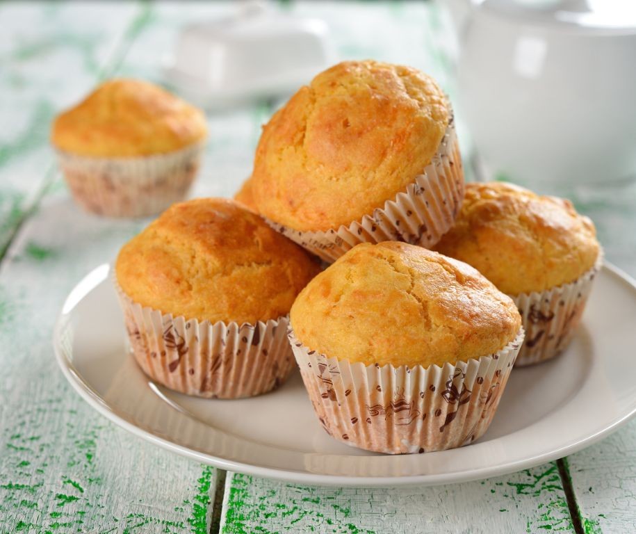 Maple Glazed Sweet Cornbread Muffins