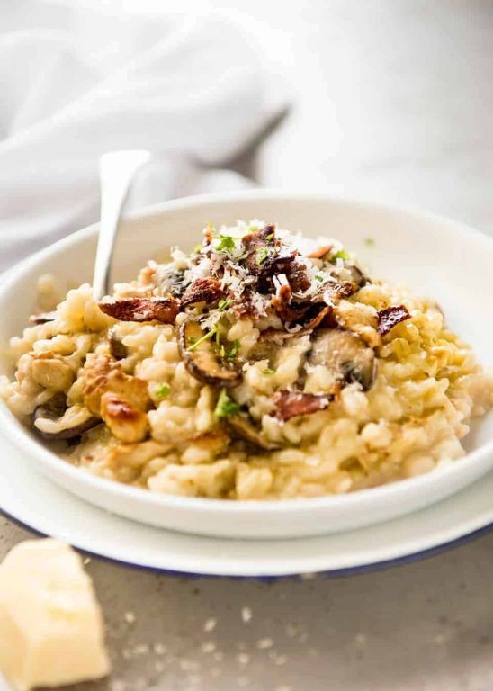 Marinara Chicken and Mushroom Risotto