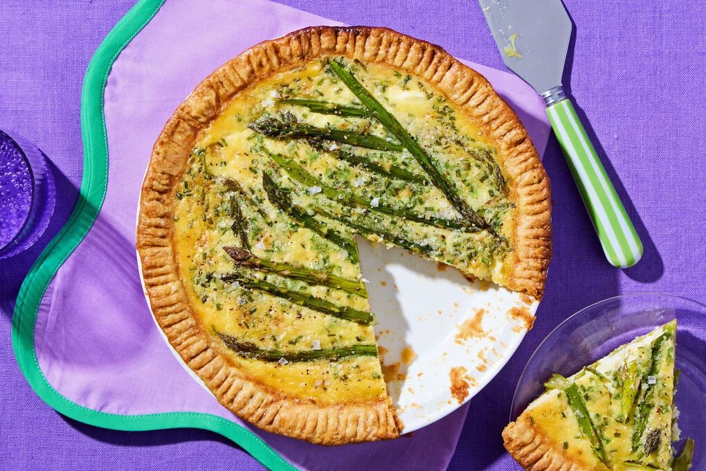 Mascarpone and Asparagus Quiche