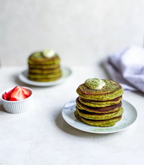 Matcha Green Tea Gluten-Free Pancakes