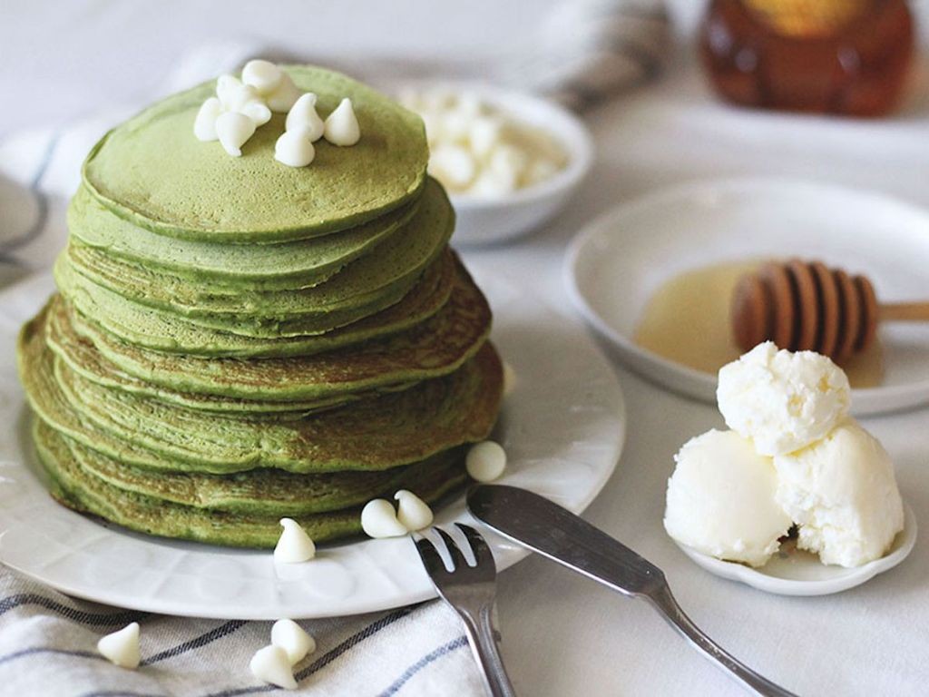 Matcha Green Tea Pancakes