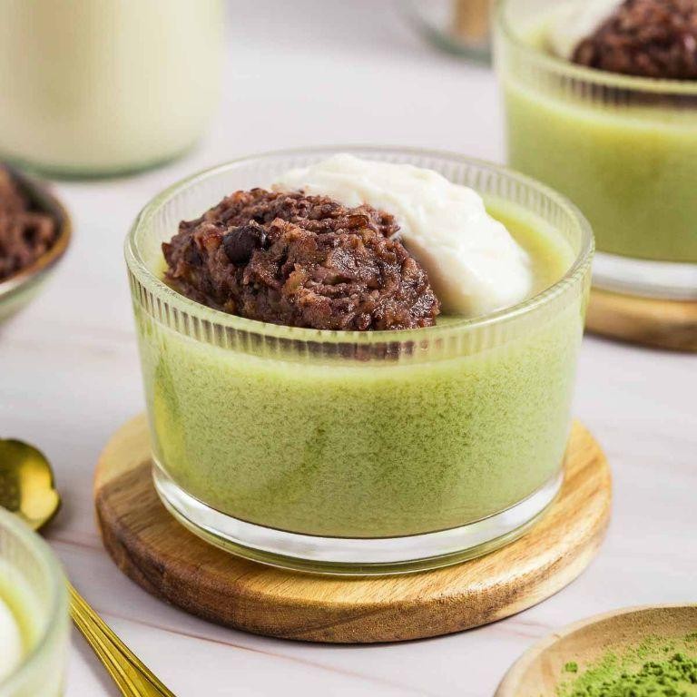 Matcha Green Tea Vanilla Pudding